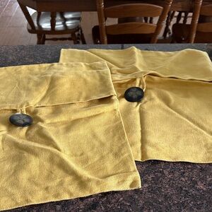 Pottery Barn Yellow /gold Accent Pillows